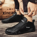 Luxury Round Toe Men Ankle Boots Light Slip