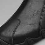 Luxury Round Toe Men Ankle Boots Light Slip